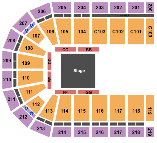 NOW Arena Cirque - Crystal Seating Chart