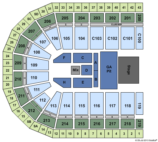 NOW Arena Florida Georgia Line Seating Chart