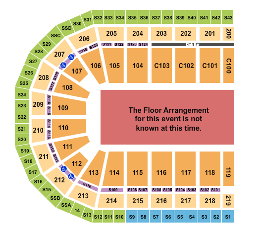 NOW Arena Generic Floor Seating Chart