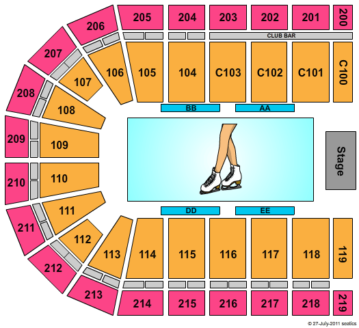 NOW Arena Ice Skating Seating Chart