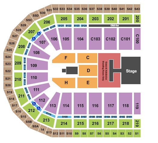 NOW Arena Jake Owen Seating Chart