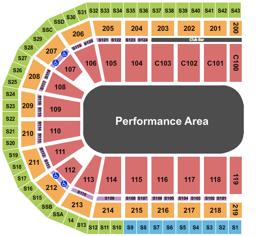 NOW Arena Open Floor Seating Chart