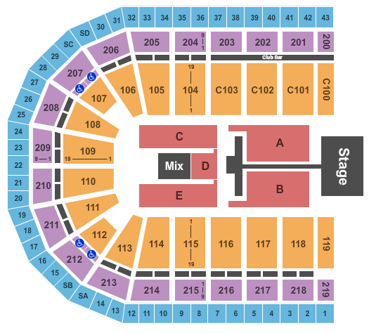 NOW Arena TobyMac Seating Chart