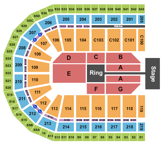 NOW Arena WWE Seating Chart