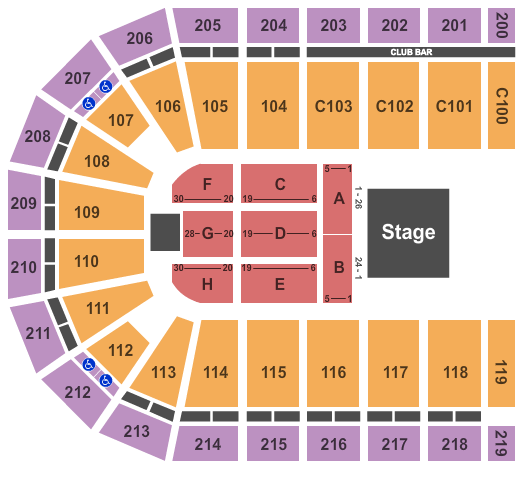 NOW Arena Yanni Seating Chart