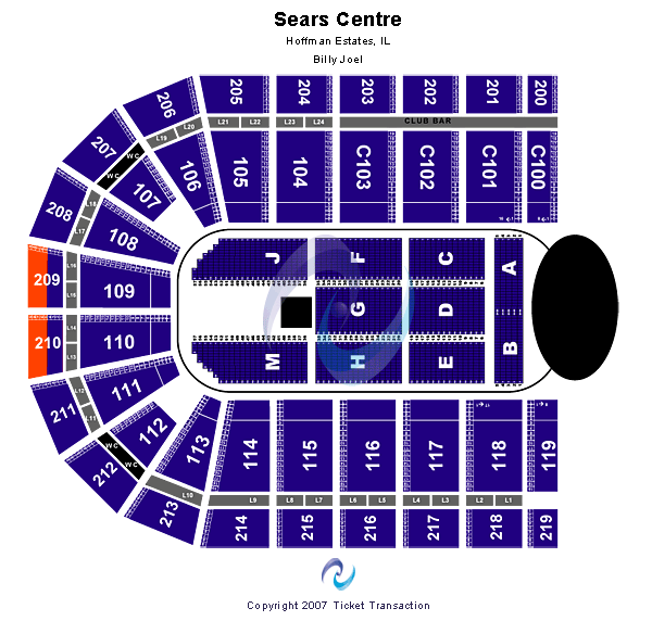 NOW Arena Billy Joel Seating Chart