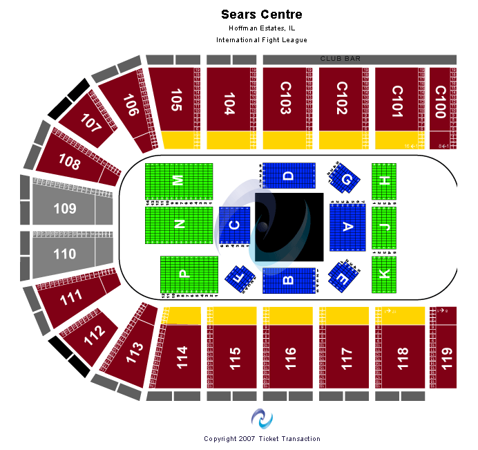 NOW Arena International Fight League Seating Chart