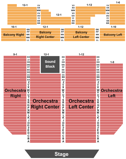 Secrest Auditorium Endstage 2 Seating Chart