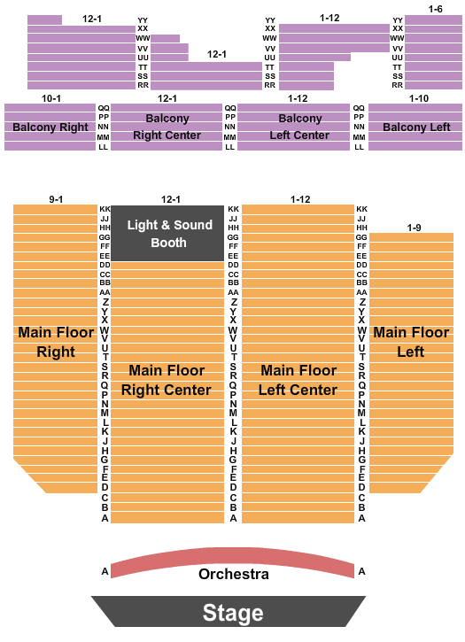 Secrest Auditorium Seating Chart