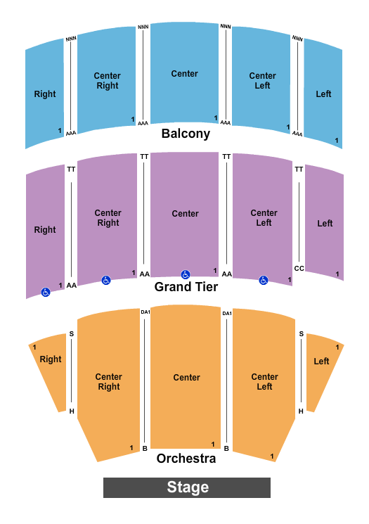 Selena Auditorium Endstage - No Pit Seating Chart