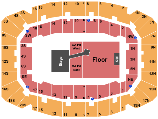 Selland Arena at Fresno Convention Center Hillsong Worship Seating Chart