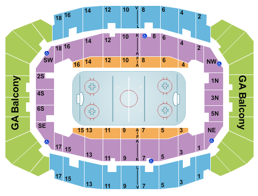 Selland Arena at Fresno Convention Center Hockey Seating Chart