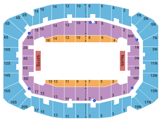Selland Arena at Fresno Convention Center Open Floor Seating Chart