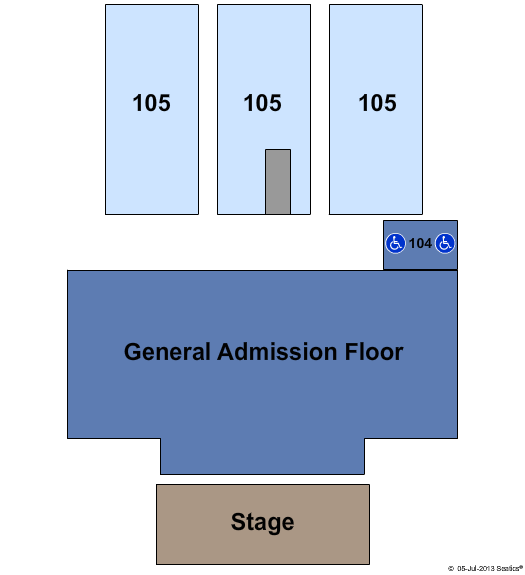 Seminole Casino Coconut Creek End Stage GA Seating Chart