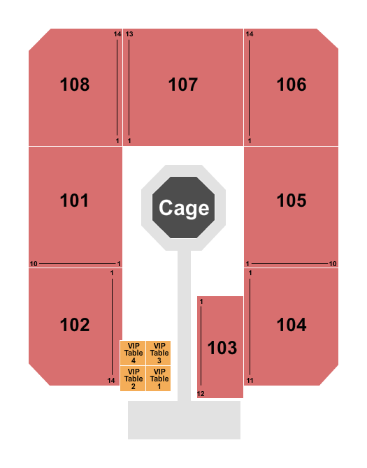 Seneca Allegany Events Center At Seneca Allegany Resort & Casino Boxing Seating Chart