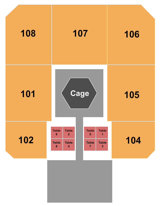 Seneca Niagara Events Center At Seneca Niagara Resort & Casino King of the Cage Seating Chart