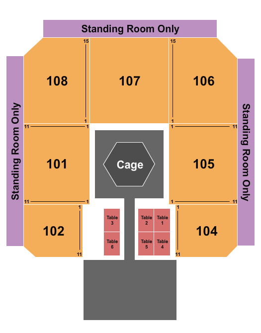 Seneca Allegany Events Center At Seneca Allegany Resort & Casino MMA2 Seating Chart