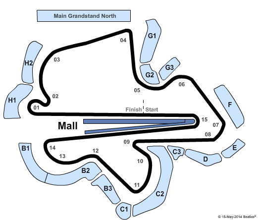 Sepang International Circuit Zone Test Config Seating Chart