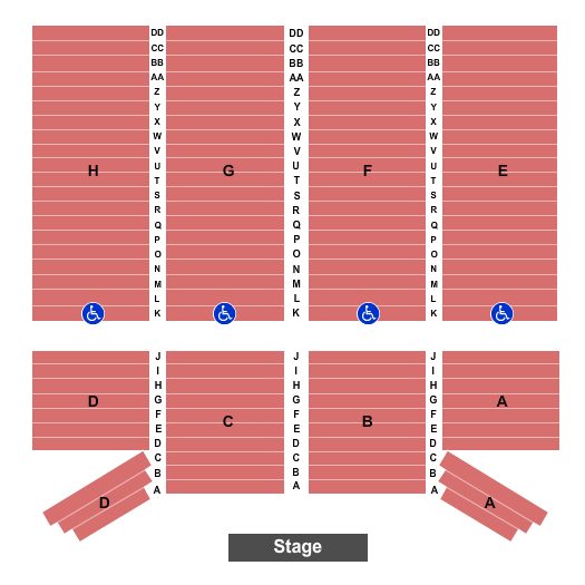 Seven Feathers Hotel & Casino Endstage Seating Chart