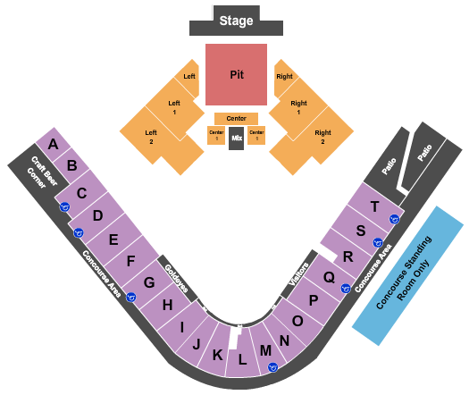 Blue Cross Park Concert Seating Chart