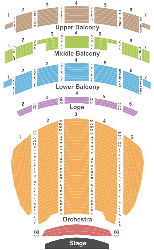 Sheas Performing Arts Seating Chart