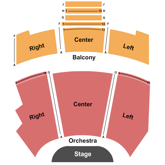 seating chart for Sheldon Concert Hall - End Stage - eventticketscenter.com
