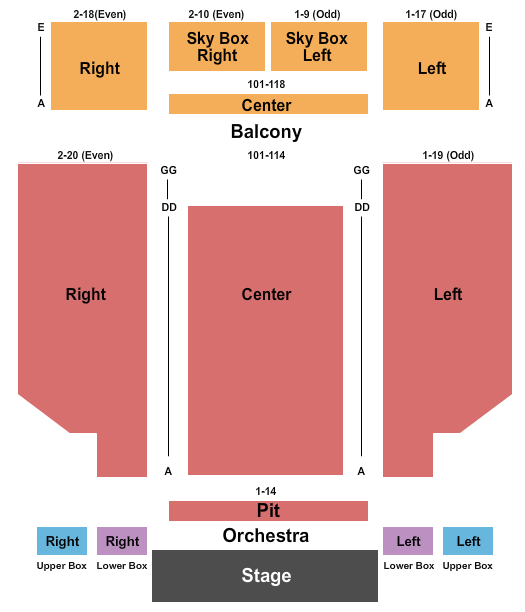 Sherman Theater Seating Chart