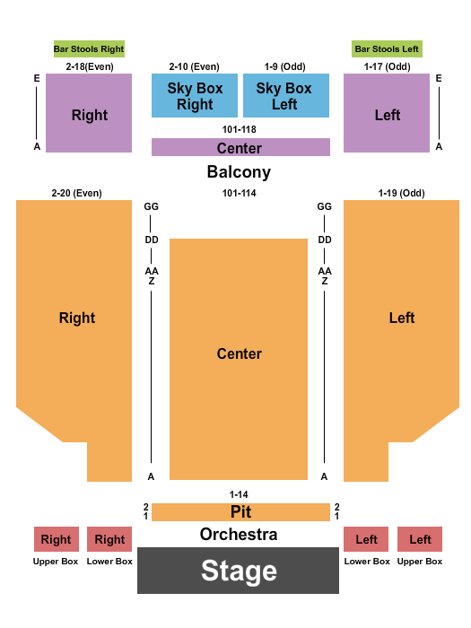 Sherman Theater Seating Chart