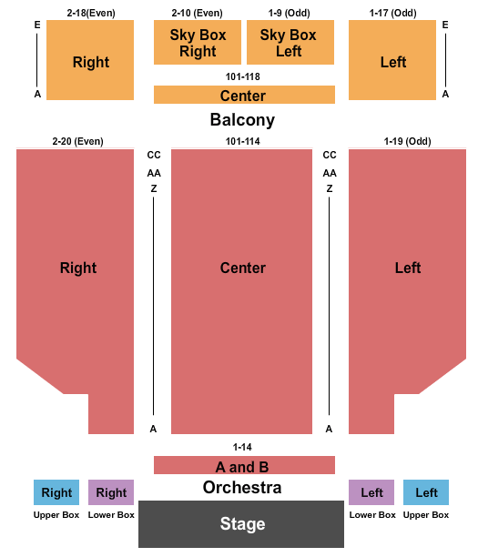Sherman Theater Seating Chart
