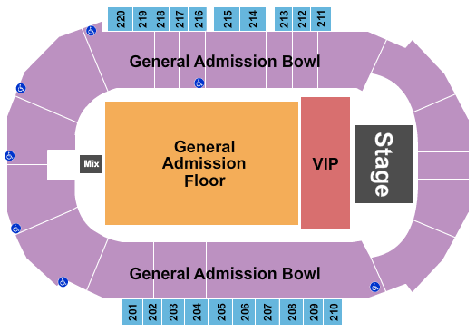 Showare Center Seating Map