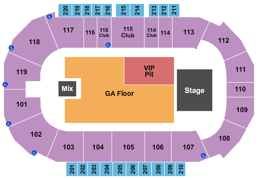 Showare Center Cody Johnson Seating Chart