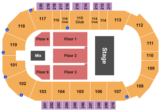 Showare Center Endstage 3 Seating Chart