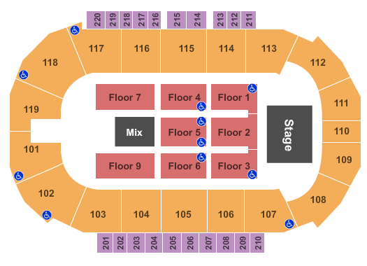 Showare Center End Stage Seating Chart