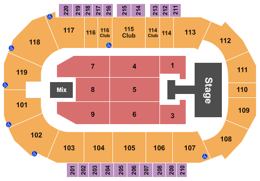 Showare Center Fuerza Regida Seating Chart