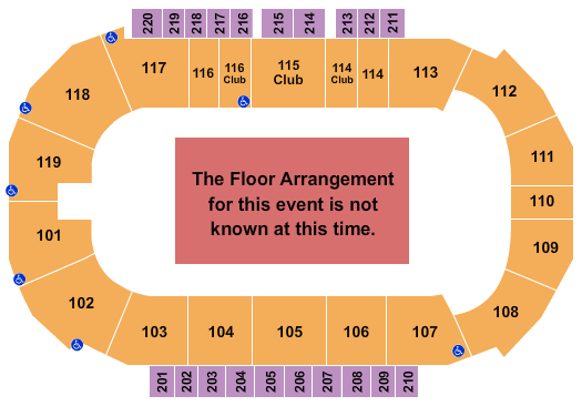 Showare Center Generic Floor Seating Chart