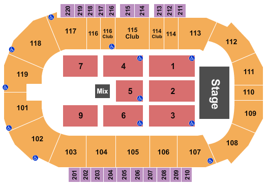 Showare Center Seating Chart Seat Numbers