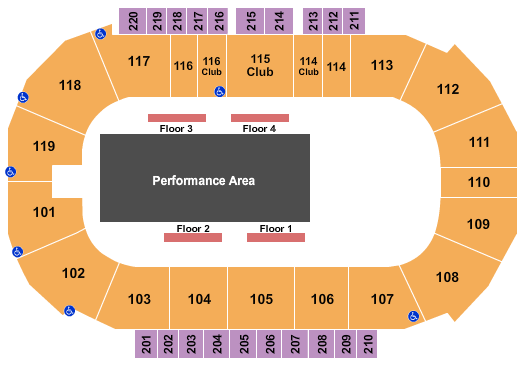 Showare Center Jurrasic World Seating Chart