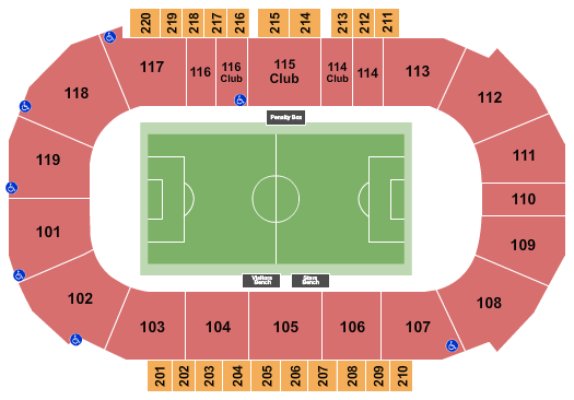 Showare Center Soccer 2 Seating Chart