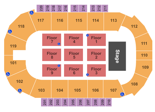 Showare Center Endstage 2 Seating Chart