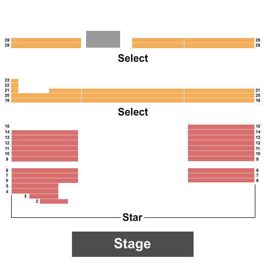 Shooting Star Casino Hotel & Event Center End Stage 2 Seating Chart