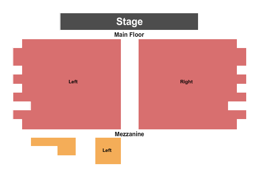 Short North Stage at Garden Theater - Columbus Seating Map