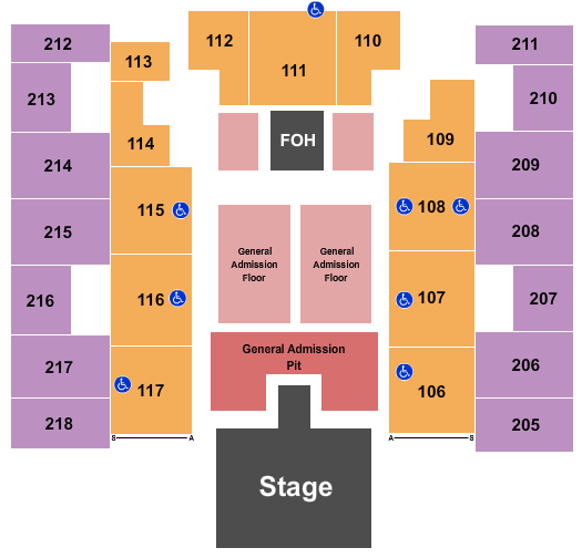 Show Me Center Endstage GA Pit Seating Chart