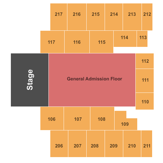 Show Me Center General Admission Seating Chart