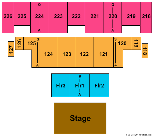 Show Me Center South Stage Seating Chart