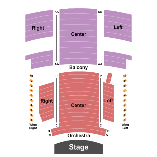 Showplace Performance Centre Seating Chart