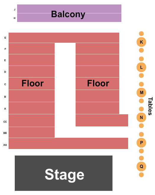 Showroom At The Colonial Performing Arts Center End Stage Seating Chart