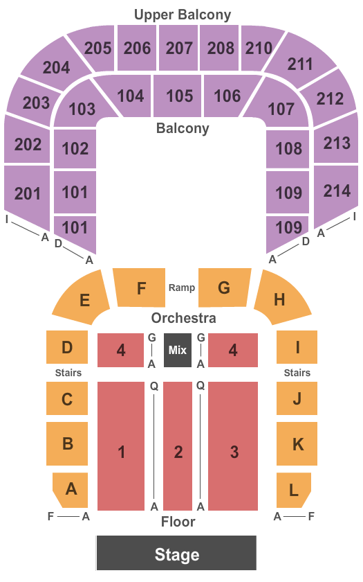 Shreveport Municipal Memorial Auditorium Endstage 2 Seating Chart