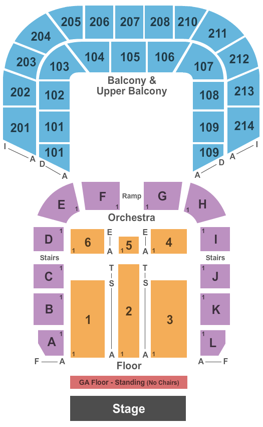 Shreveport Municipal Memorial Auditorium Endstage Pit Seating Chart