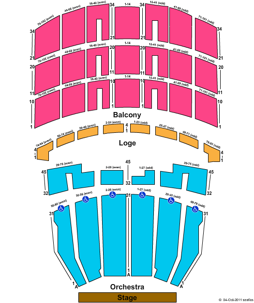 Shrine Auditorium - Los Angeles Other Seating Chart