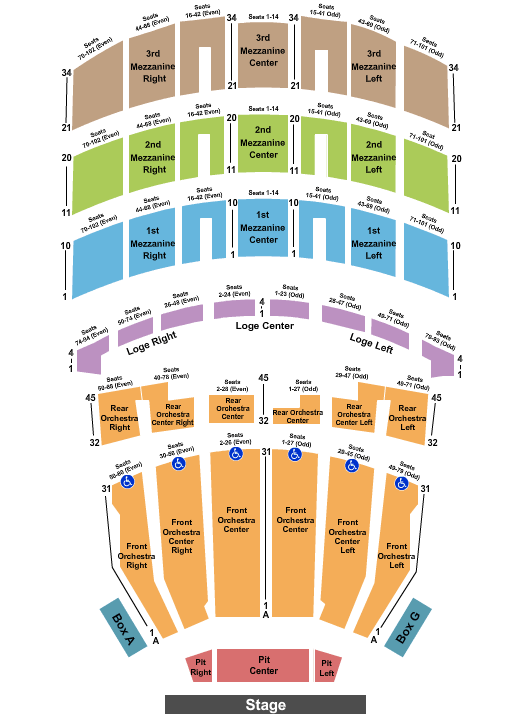 Shrine Auditorium - Los Angeles Seating Chart